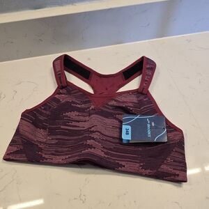 Brooks Women's Maroon Patterned Sports Bra
